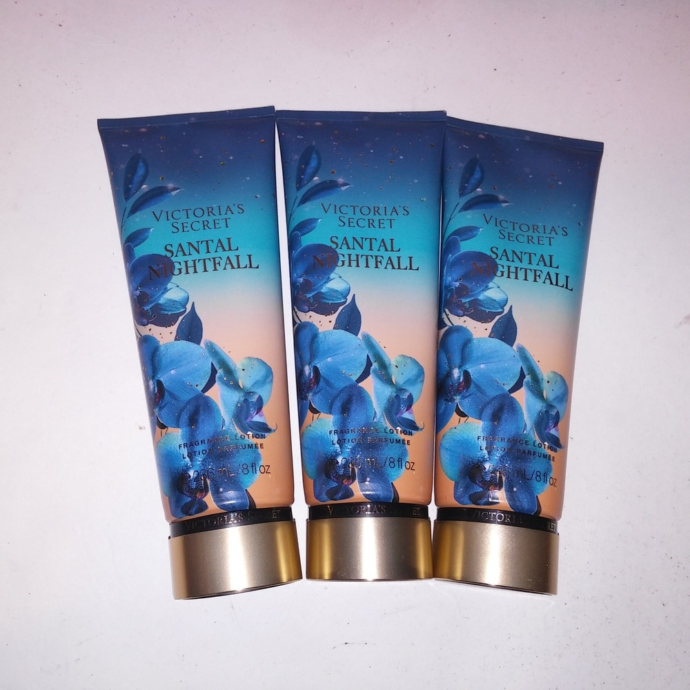 Victoria's Secret Fragrance Lotion Set of 3 Santal Nightfall Full Size 8oz Each